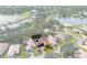 Aerial view of single-Gathering home with pool and landscaped yard at 9144 Alexandria Dr, Weeki Wachee, FL 34613