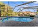 Enjoy the outdoors in this screened in pool with beautiful brick pavers at 1249 Mazarion Pl, Trinity, FL 34655