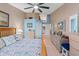 Spacious main bedroom with ensuite bathroom access and plenty of closet space at 1400 Summerwood Ct, Spring Hill, FL 34606