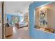 Large main bedroom with light wood floors and a ceiling fan at 1400 Summerwood Ct, Spring Hill, FL 34606