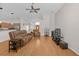Living room featuring hardwood floors and recessed lighting at 11445 Deercroft Ct, Spring Hill, FL 34609
