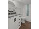 Clean bathroom, featuring a vanity, toilet, and tub at 2210 Utopian E Dr # 212, Clearwater, FL 33763