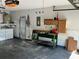 Garage with workbench and laundry hookups at 8525 Gandy Ln, Port Richey, FL 34668