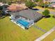 Home with a screened pool and large backyard at 10464 Henderson St, Spring Hill, FL 34608
