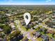 Aerial view showing home's location in a residential neighborhood at 10464 Henderson St, Spring Hill, FL 34608