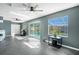 Relaxing pool area with sliding glass doors at 10464 Henderson St, Spring Hill, FL 34608