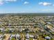 Aerial view of waterfront homes and community at 13610 Evelane Dr, Hudson, FL 34667