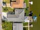 Bird's-eye view of the house, showing its location near the water at 13610 Evelane Dr, Hudson, FL 34667