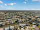 Aerial view of waterfront homes and community at 13610 Evelane Dr, Hudson, FL 34667
