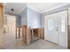 Home entryway under renovation with double doors at 13610 Evelane Dr, Hudson, FL 34667