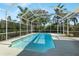 Inviting screened pool with plenty of space for sunbathing at 5211 Karlsburg Pl, Palm Harbor, FL 34685