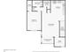 One-story floor plan featuring a living room, bedroom, kitchen and screened patio at 5576 Baywater Dr # 5576, Tampa, FL 33615