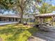 Waterfront property with a spacious backyard, dock, and firepit at 7195 Bethesda Ct, Weeki Wachee, FL 34607