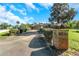 Brick entrance with double doors and scarecrow decor at 8700 Cessna Dr, New Port Richey, FL 34654