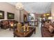 Open living area with high ceilings and elegant furnishings at 8700 Cessna Dr, New Port Richey, FL 34654