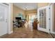 Home office with desk and comfortable seating, near backyard access at 8700 Cessna Dr, New Port Richey, FL 34654
