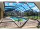 Relaxing screened pool and spa area at 8700 Cessna Dr, New Port Richey, FL 34654
