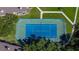 Aerial view of a community tennis court at 8718 Mallard Reserve Dr # 202, Tampa, FL 33614