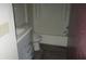 Clean bathroom with a tub and gray vanity at 12719 Lockey Ln, Tampa, FL 33612
