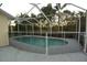 Private screened pool with safety fence at 1705 Audubon Trl, Lutz, FL 33549