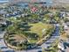 Aerial view showing home location in community with park and lake at 3337 Heart Pine Ave, Odessa, FL 33556