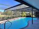 Inviting kidney-shaped pool with screened enclosure at 7711 Sundown Ct, Hudson, FL 34667