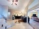 Bright bathroom with double vanity, tub, and walk-in shower at 7941 Sycamore Dr, New Port Richey, FL 34654