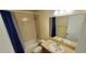 Clean bathroom with tub, sink, and shower at 10167 Bankston Dr, Hudson, FL 34667