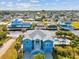 Aerial view of waterfront home and neighborhood at 7516 Gulf Way, Hudson, FL 34667