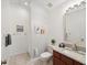Clean bathroom with granite countertop and shower/tub combo at 92 Randolph Ave, Spring Hill, FL 34606
