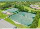 Aerial view of community tennis courts at 11644 Spindrift Loop, Hudson, FL 34667