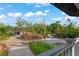 View of the backyard from the balcony, showing a large yard at 1244 31St E Ave, Bradenton, FL 34208