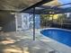 Relaxing screened-in pool area with patio access at 12804 Waterbury Ave, Hudson, FL 34669