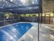 Refreshing screened-in pool perfect for relaxation at 12804 Waterbury Ave, Hudson, FL 34669