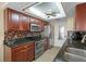 Kitchen with stainless steel appliances and granite countertops at 4808 Vesper Ct, New Port Richey, FL 34655