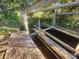 Close-up of the damaged wooden dock structure at 7222 N Ola Ave, Tampa, FL 33604