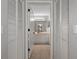 Clean bathroom with double vanity and walk-in shower at 7423 Woodhollow Rd, Spring Hill, FL 34606