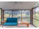 Bright screened porch overlooking a lush green landscape at 12814 Wedgewood Way # C, Hudson, FL 34667