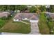 An aerial view of the home and surrounding neighborhood at 2118 Huntington Ave, Sarasota, FL 34232