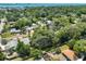 Aerial view showing home's location in a residential neighborhood near the water at 4629 26Th S Ave, St Petersburg, FL 33711