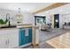 Modern kitchen features butcher block countertops and teal dishwasher at 4629 26Th S Ave, St Petersburg, FL 33711