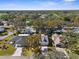 Aerial view of single-Gathering homes in a residential area with trees and streets at 6409 Wedgewood Dr, Spring Hill, FL 34606