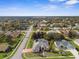 Aerial view showcasing a single-Gathering home with a large backyard and neighborhood context at 14101 Andrew Scott Rd, Spring Hill, FL 34609
