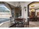 Cozy breakfast nook with a view of the pool and backyard at 14101 Andrew Scott Rd, Spring Hill, FL 34609