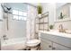 Updated bathroom with a tub shower, and stylish vanity at 4209 Prince Pl # A, New Port Richey, FL 34652