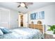 Bright bedroom with a closet and decorative wall art at 4209 Prince Pl # A, New Port Richey, FL 34652