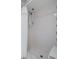 Shower stall with tiled floor and bench for convenience at 4550 Bay Blvd # 1237, Port Richey, FL 34668