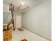 Unfinished garage with ample storage space and a large door at 5085 Bone Ln, Brooksville, FL 34604
