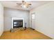 Living room with fireplace and exterior access at 5085 Bone Ln, Brooksville, FL 34604