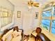Sunroom with comfortable seating and ceiling fan at 5945 21St N St # 2, St Petersburg, FL 33714